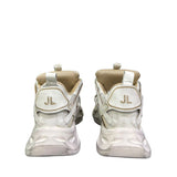 Sneaker Jammers London chunky in camoscio beige e panna