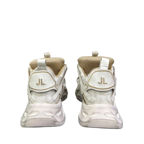 Sneaker Jammers London chunky in camoscio beige e panna
