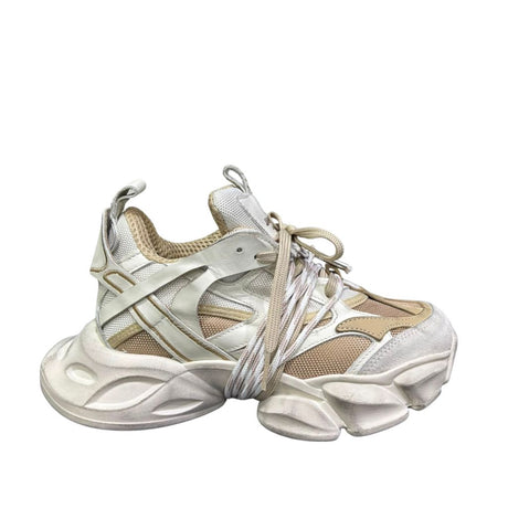 Sneaker Jammers London chunky in camoscio beige e panna