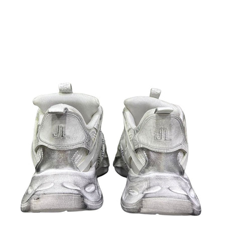 Sneaker Jammers chunky in camoscio ghiaccio e argento