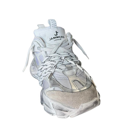 Sneaker Jammers chunky in camoscio ghiaccio e argento