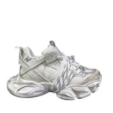 Sneaker Jammers chunky in camoscio ghiaccio e argento