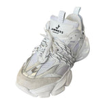Sneaker Jammers chunky in camoscio ghiaccio, pelle bianca