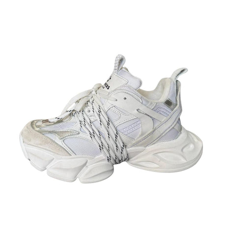 Sneaker Jammers chunky in camoscio ghiaccio, pelle bianca