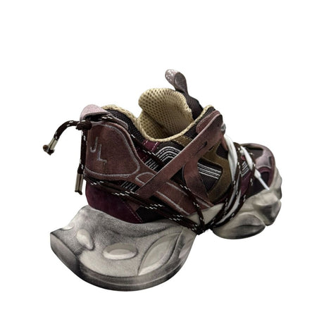 Sneaker Jammers London borgogna vintage suola trasparente
