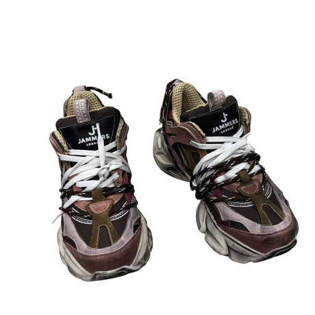 Sneaker Jammers London borgogna vintage suola trasparente