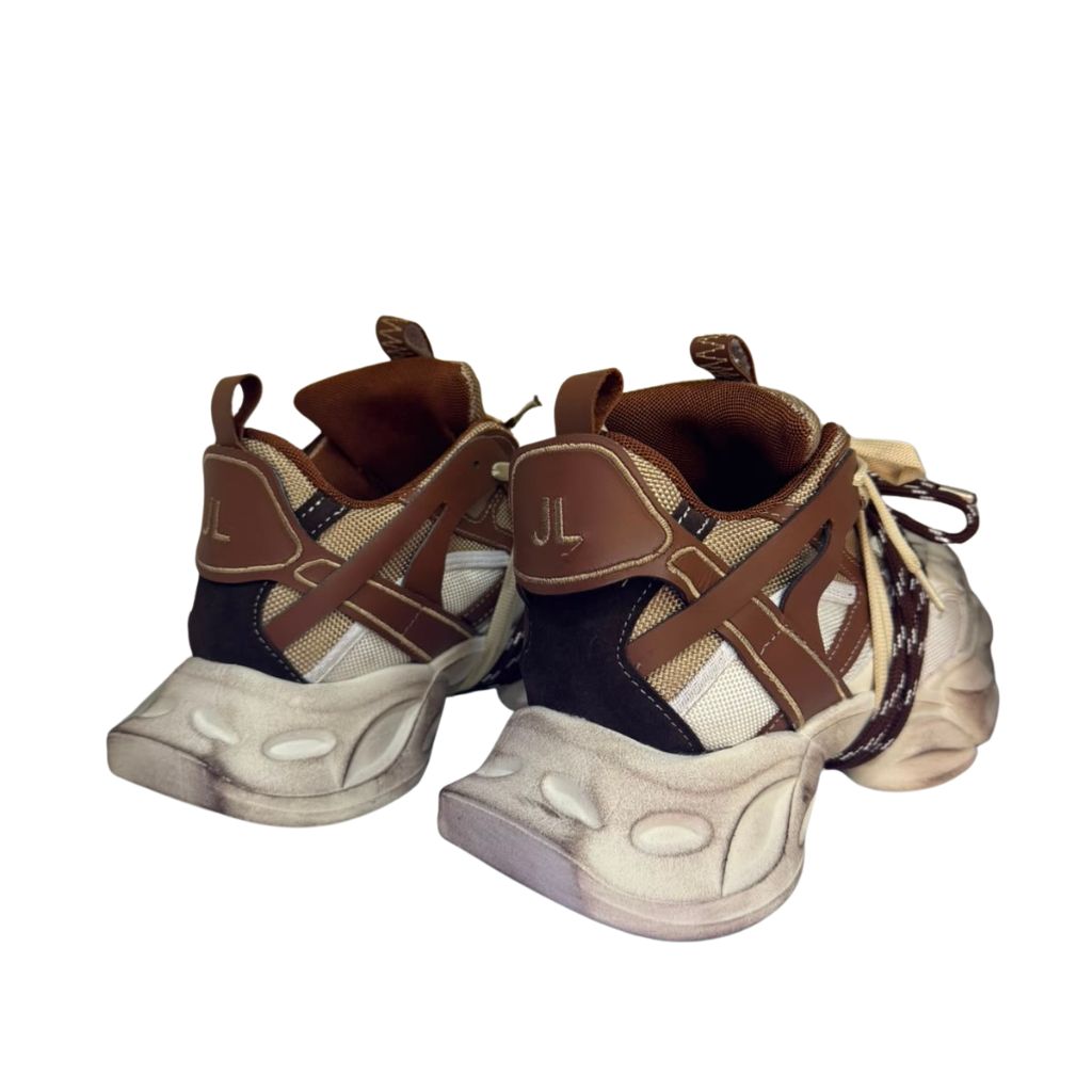 Sneaker Jammers London chunky beige e cuoio