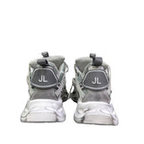 Sneaker Jammers London chunky in camoscio ghiaccio e argento