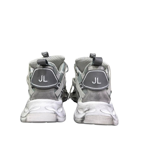 Sneaker Jammers London chunky in camoscio ghiaccio e argento