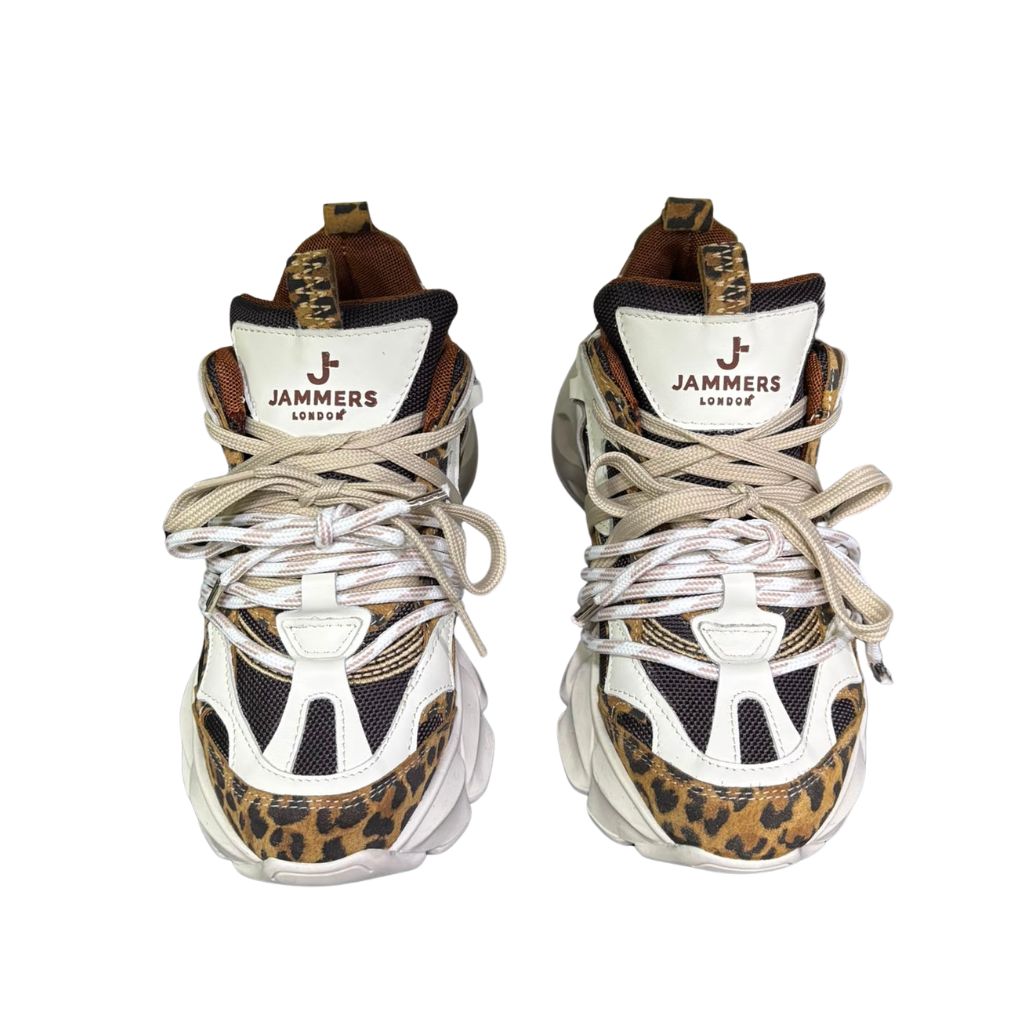 Sneaker Jammers London chunky stampa leopardo