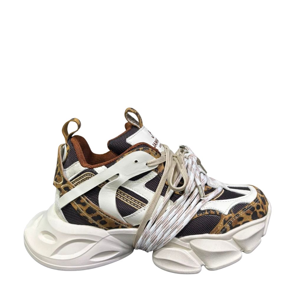 Sneaker Jammers London chunky stampa leopardo