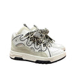Sneaker Jammers London bianca nera con ricami onde e lacca righe