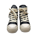 Sneaker Jammers London nera con lacci sottili fondo panna