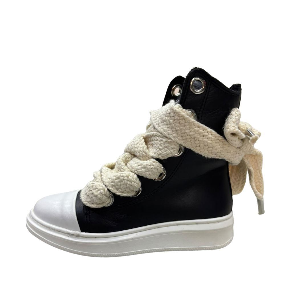 Sneaker alta Jammers London nera con maxi lacci