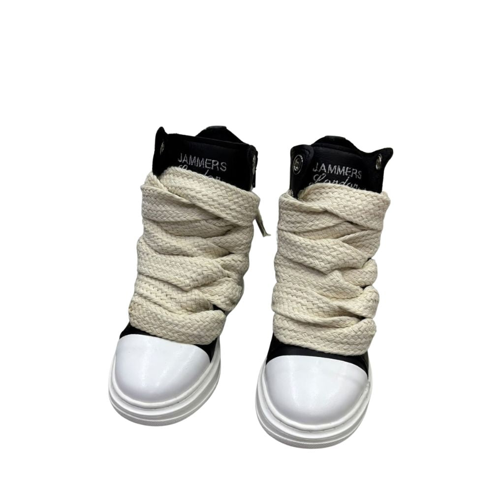Sneaker alta Jammers London nera con maxi lacci