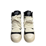 Sneaker alta Jammers London nera in pelle con maxi lacci 