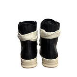 Sneaker alta Jammers London nera in pelle con maxi lacci 