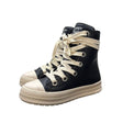 Sneaker Jammers London nera con lacci sottili fondo panna