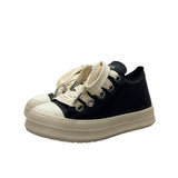Sneaker Jammers London nera in vera pelle con maxi lacci beige