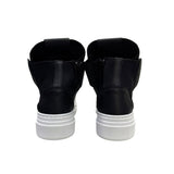 Sneaker alta Jammers London nera con doppia zip e punta bianca