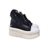 Sneaker Jammers London bicolore in licra con zeppa bianca 7cm