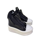 Sneaker Jammers London bicolore in licra con zeppa bianca 7cm