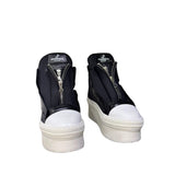 Sneaker Jammers London bicolore in licra con zeppa bianca 7cm