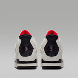 Air Jordan 4 sneaker bianca con dettagli neri e rossi