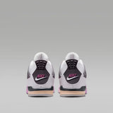 Sneakers Nike Air Jordan 4 PS bianche con dettagli rosa e rossi e suola lilla