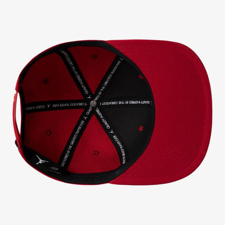 Cappello snapback Jordan rosso con visiera piatta