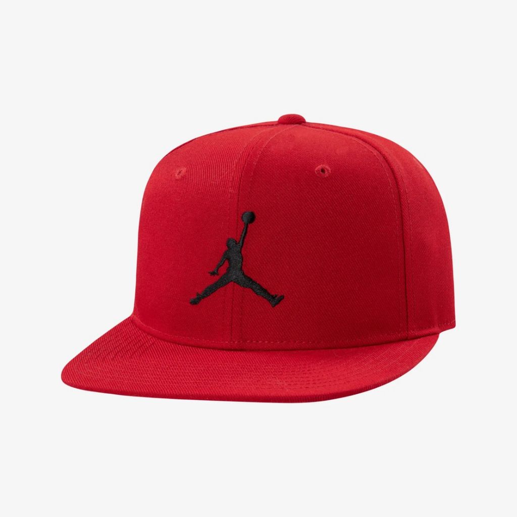 Cappello snapback Jordan rosso con visiera piatta