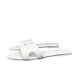Ciabattine flat Marc Ellis C150 ecopelle bianca con fascia cut-out laterale