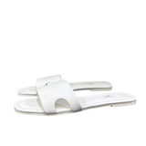 Ciabattine flat Marc Ellis C150 ecopelle bianca con fascia cut-out laterale