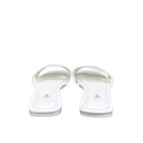 Ciabattine flat Marc Ellis ecopelle bianca con fascia cut-out laterale