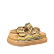 Sandali platform donna doppia fascia cuoio