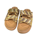 Sandali platform donna doppia fascia cuoio