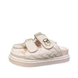 Sandali platform rosa cipria donna doppia fascia