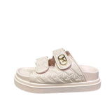 Sandali platform rosa cipria donna doppia fascia