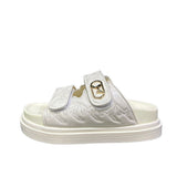 Sandali platform bianchi donna doppia fascia