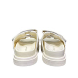 Sandali platform bianchi donna doppia fascia