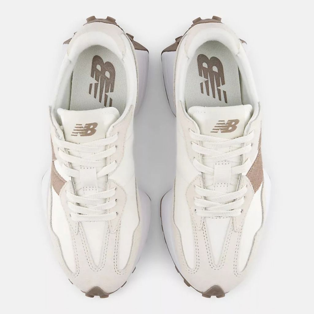 Sneaker New Balance 327 bianca tortora vintage