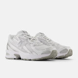 Sneaker New Balance 740 white silver, inserti metallizzati, suola ABZORB.