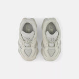 Sneaker New Balance 9060 bambino Ice Grey con intersuola ABZORB e chiusura elastica