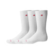 Set tre paia calzini New Balance bianchi con logo rosso