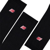 Set tre paia calzini New Balance neri con logo rosso