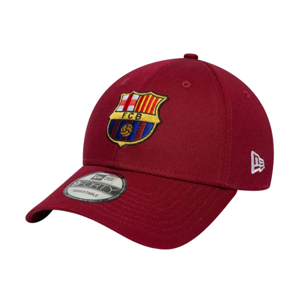 Cappellino New Era 9FORTY FC Barcelona Core rosso scuro con logo ricamato