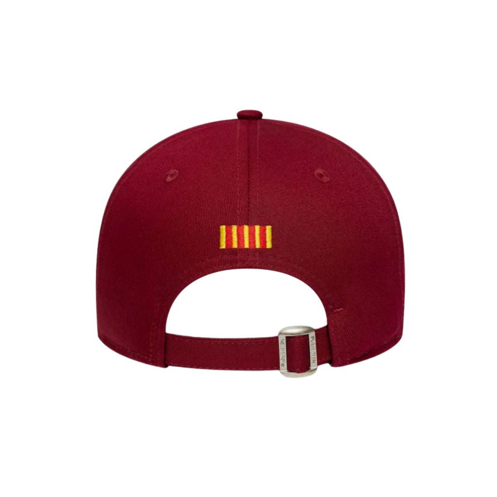 Cappellino New Era 9FORTY FC Barcelona Core rosso scuro con logo ricamato