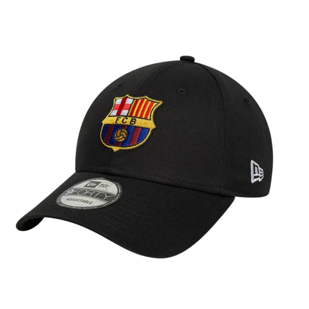 Cappellino New Era 9FORTY FC Barcelona Core nero con logo ricamato