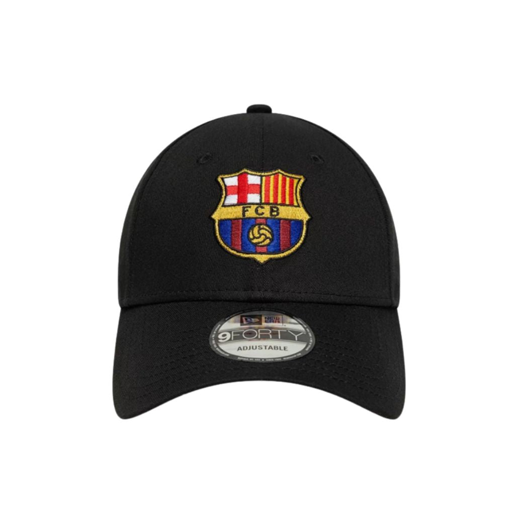 Cappellino New Era 9FORTY FC Barcelona Core nero con logo ricamato