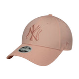 Cappellino New Era 9FORTY New York Yankees Essential rosa con logo ricamato